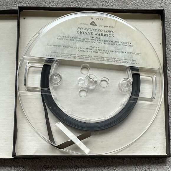 Vintage Audio Tape Reel To Reel Dionne Warwick No Night So Long 1R1 7171 3 3/4 - Picture 1 of 3